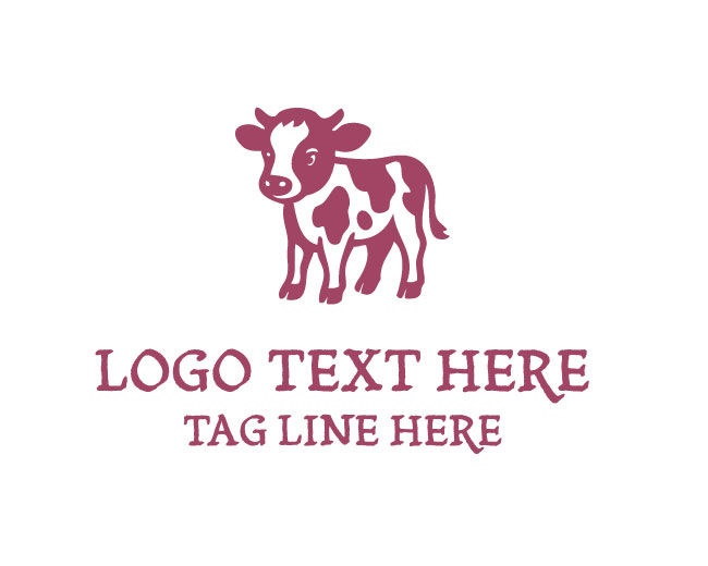 Baby Cow Smile Logo