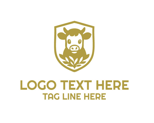 Baby Cow Nature Logo