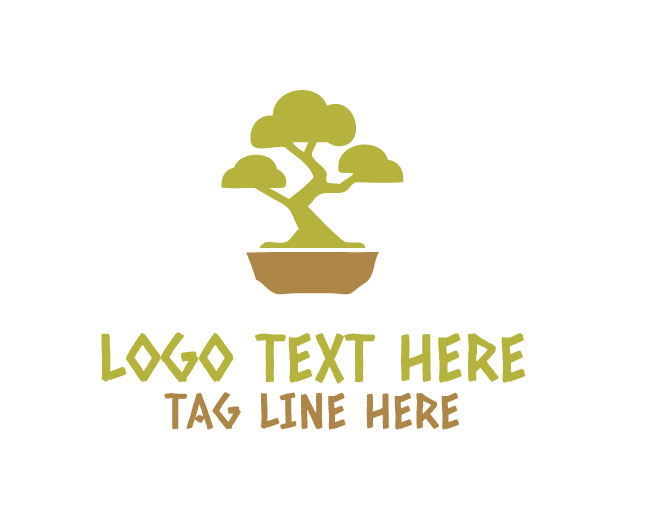 Bonsai Tree Logo Basic Style