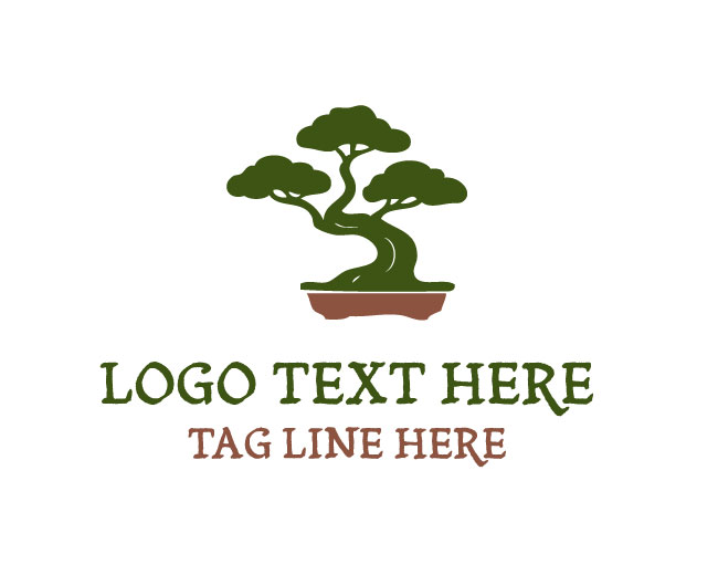  Bonsai Tree Logo Simple Form