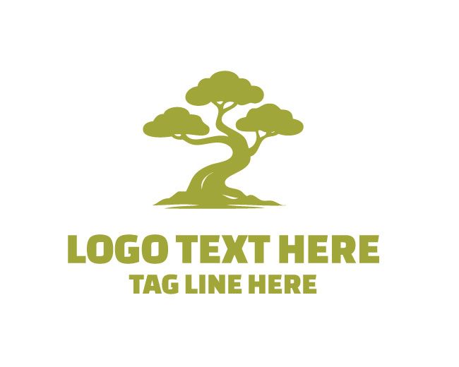  Bonsai Tree Logo Clean Form
