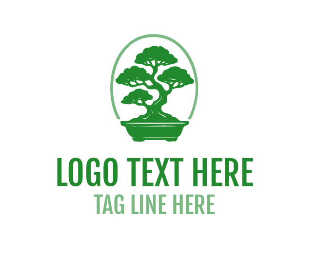  Bonsai Tree Logo Clean Shape