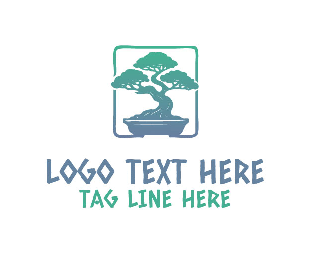 Bonsai Tree Logo Simple Icon