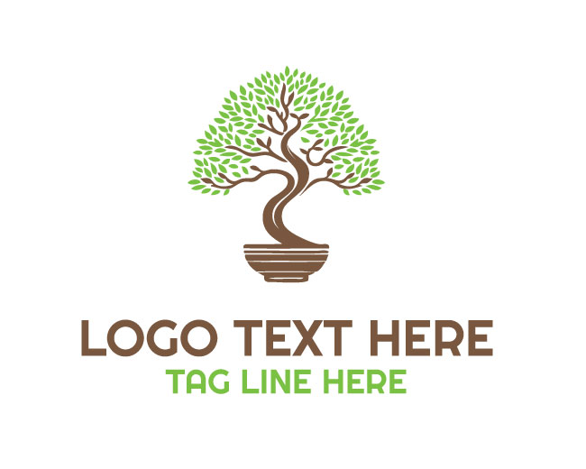 Bonsai Tree Logo Basic Icon