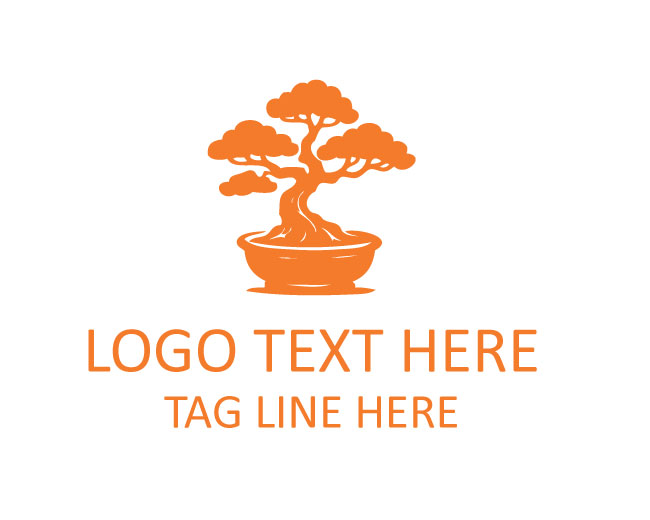 Bonsai Tree Logo Minimal Art