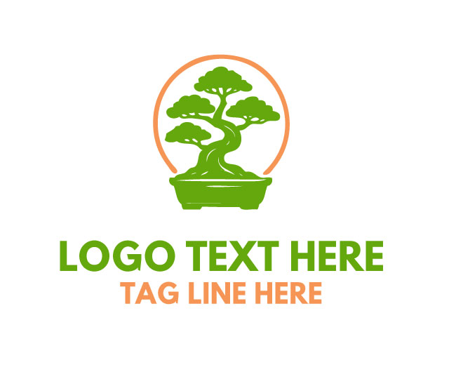 Bonsai Tree Logo Clean Art