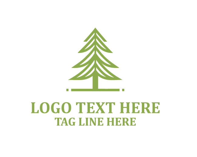 Pine Tree Logo Minimal Forest