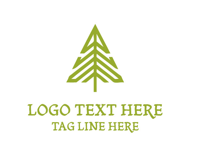 Pine Tree Logo Simple Evergreen