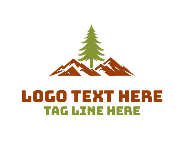 Pine Tree Logo Minimal Evergreen