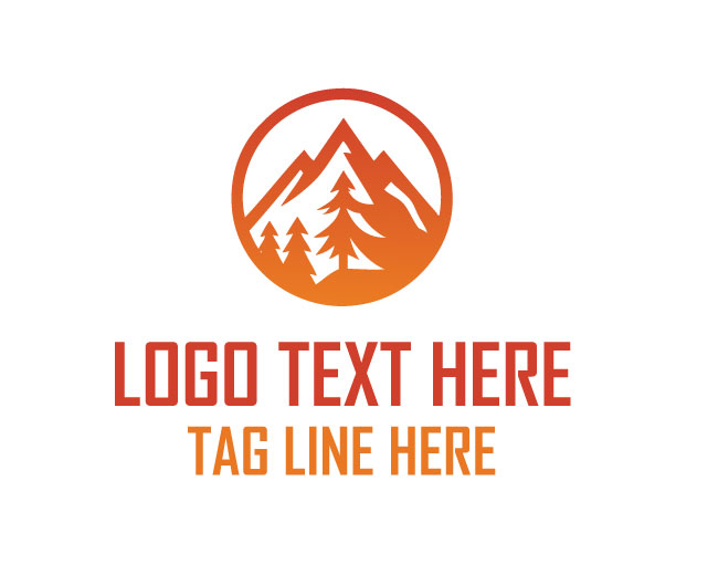 Pine Tree Clean mountains Logo