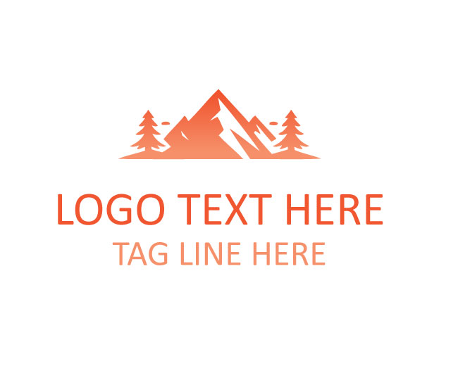 Pine Tree  Minimal beauty mountain Logo 