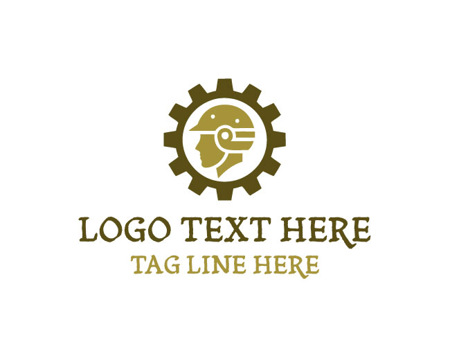 Construction Helmet Gear Logo