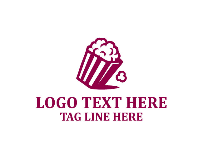 Popcorn Snack Logo