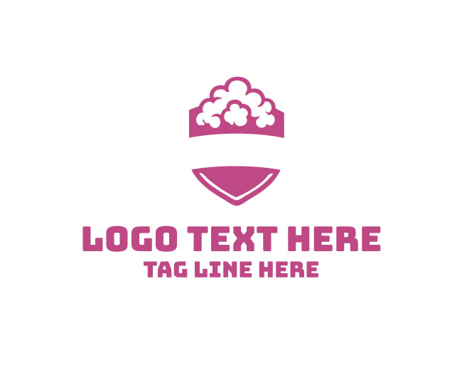 Popcorn emblem Logo