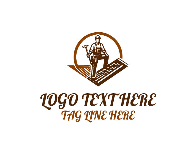 Roofer Construction Logo