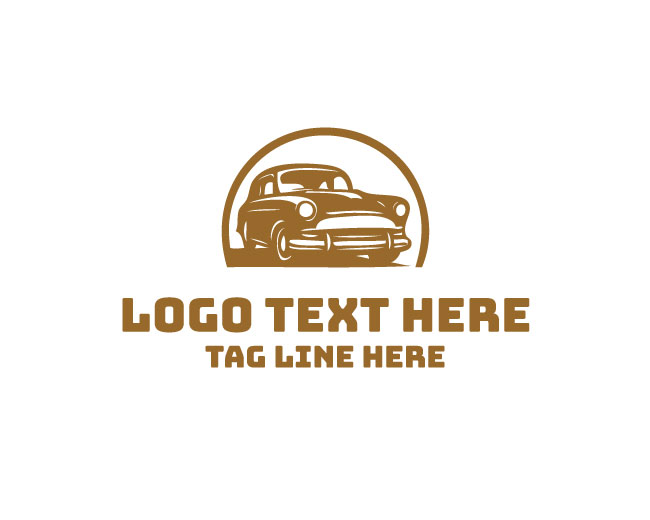 Vintage Car Circle Logo
