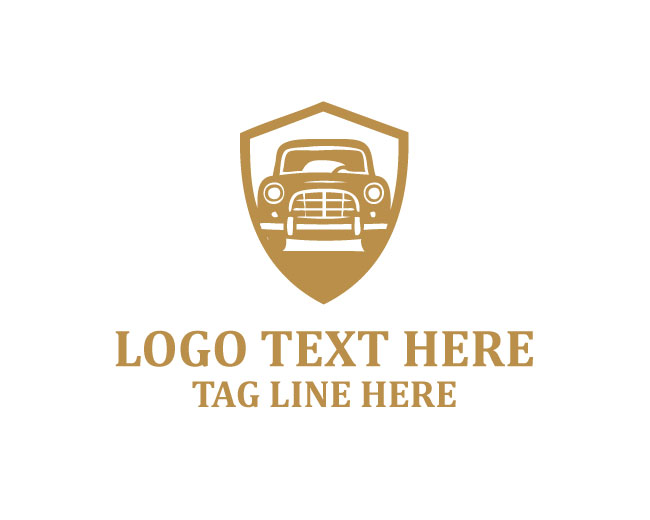 Vintage Car Silhouette Logo