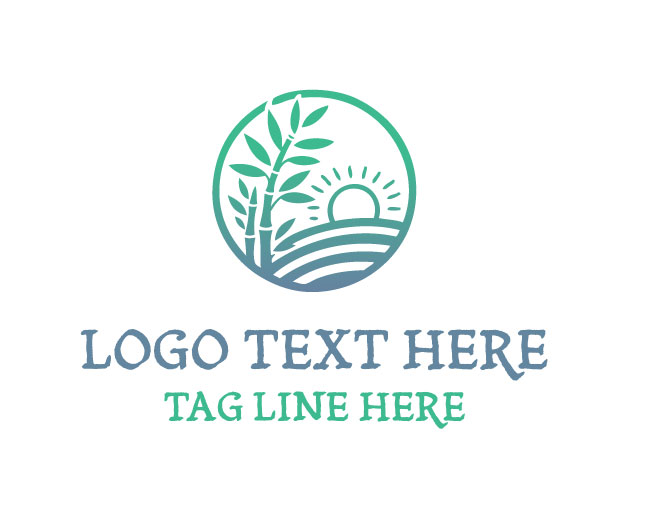 Bamboo Natural Leaf Logo