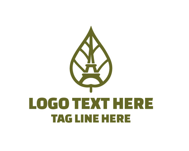 Eiffel Tower Leaf Simple Style Logo