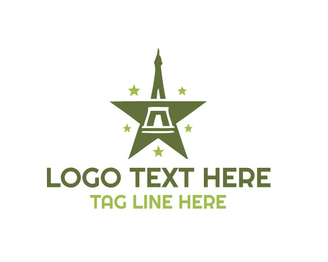  Eiffel Tower Star Simple Style Logo