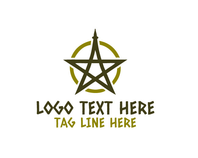 Eiffel Tower Star Creative Design Logo