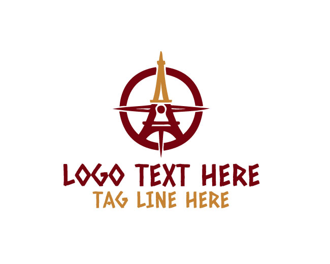 Eiffel Tower Star Elegant Design Logo