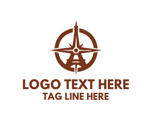Eiffel Tower Star Modern Style Logo