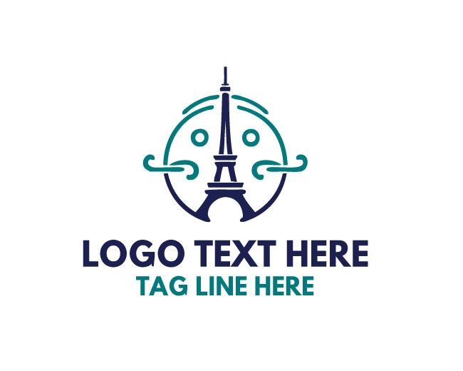 Eiffel Tower Travel Clean Design Logo