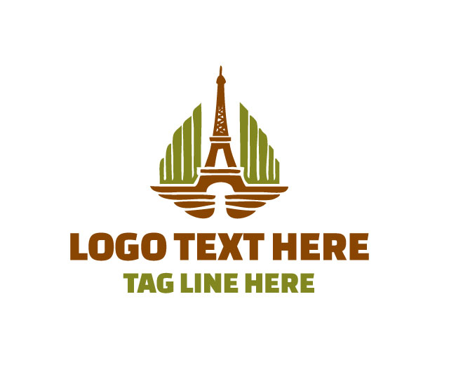 Eiffel Tower Travel Simple Style Logo