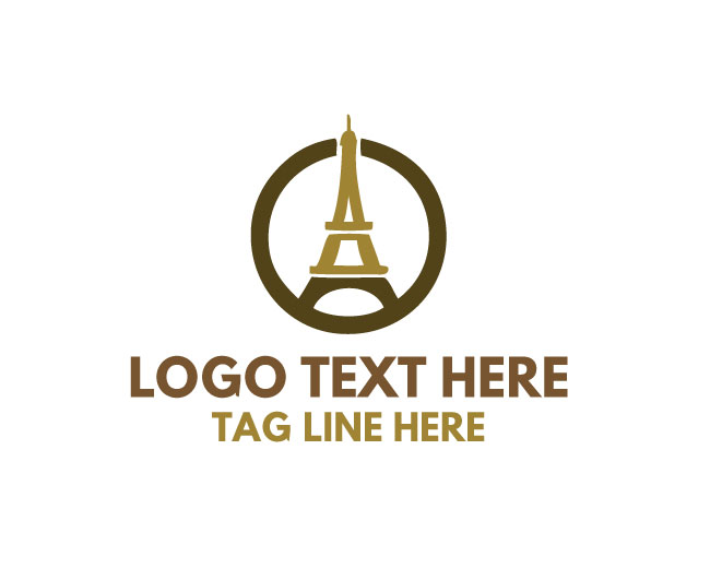 Eiffel Tower Travel Clean Style Logo