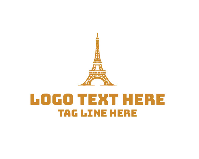  Eiffel Tower Travel Simple Concept Logo