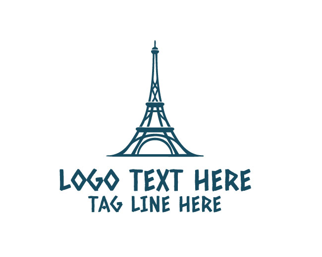  Eiffel Tower Travel Vacation Style Logo
