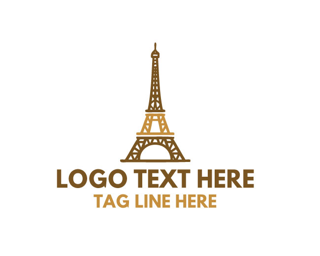 Eiffel Tower Travel Holiday Design Logo