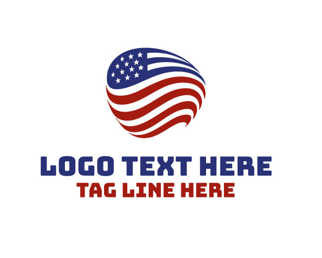USA Stars Flag Logo