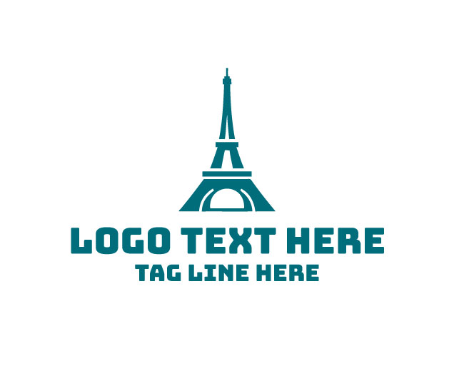 Eiffel Tower Travel Journey Style Logo