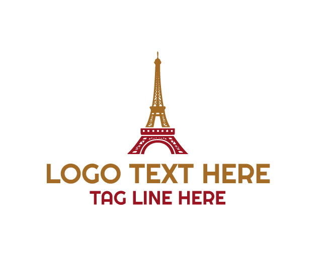 Eiffel Tower Travel Destination Logo