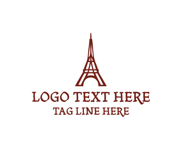 Eiffel Tower Travel Adventure Style Logo