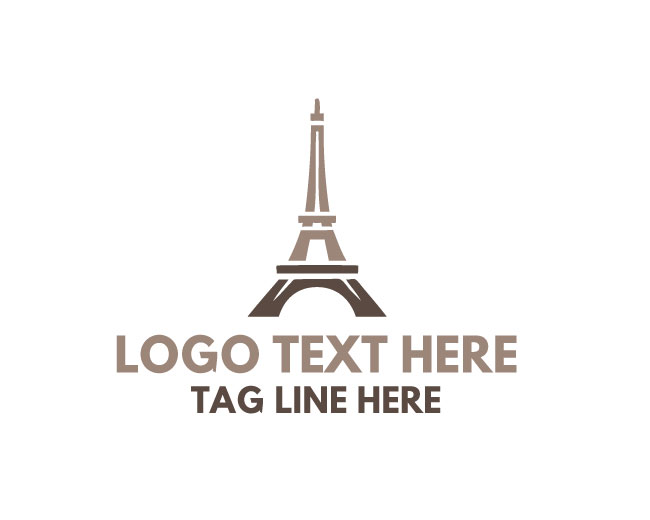 Eiffel Tower Travel Global Design Logo