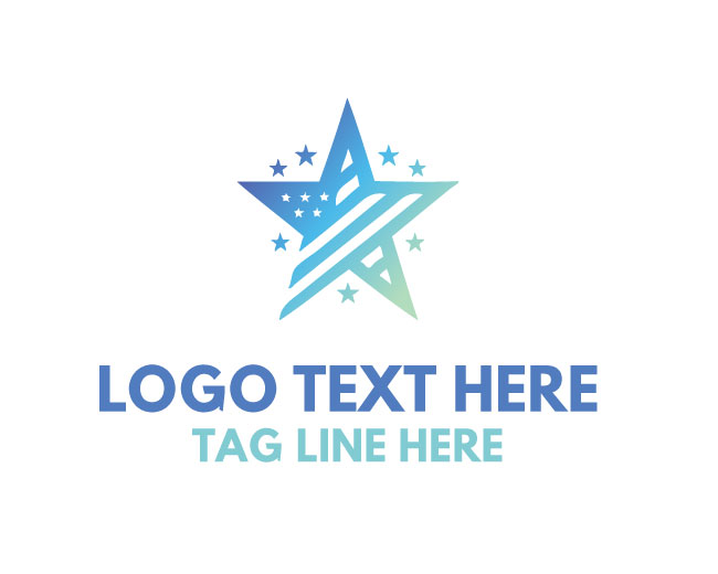 USA Heritage Star Flag Logo