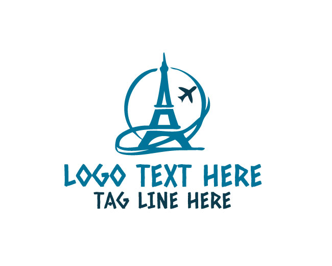 Eiffel Tower Travel Logo