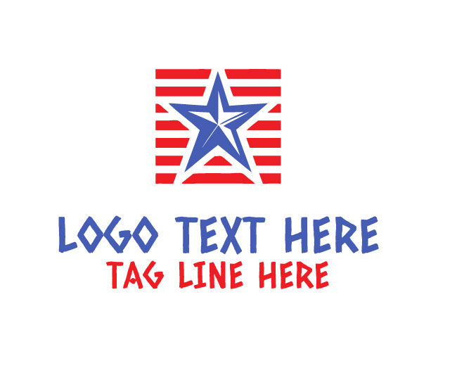 USA Freedom Star Flag Logo