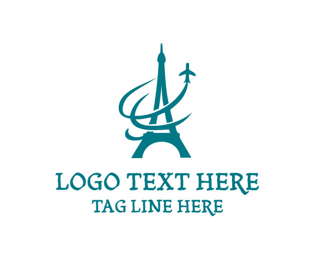  Eiffel Tower Travel Guide Design Logo
