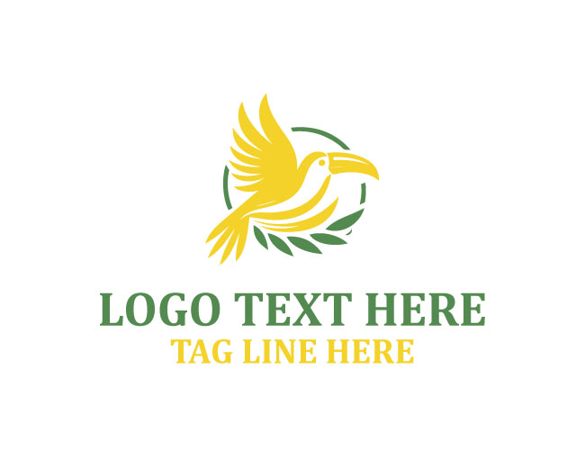 Toucan Tropical leaf Logo