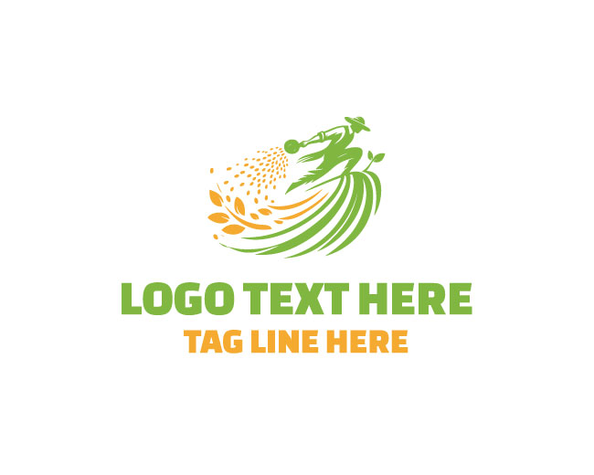 Seed Sower Farmer Rural Farming Logo