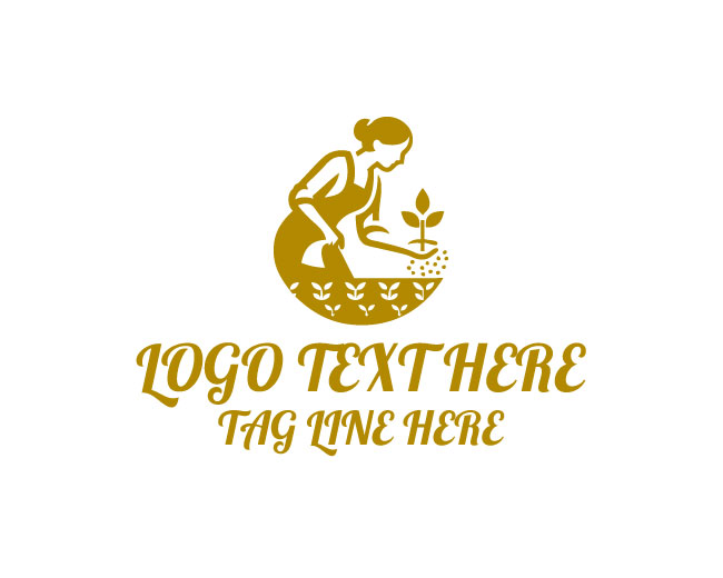 Eco Farmer Sower Logo
