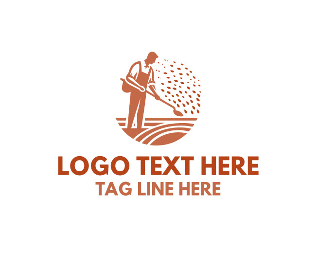Seed Sower Farmer Farm Activity Logo