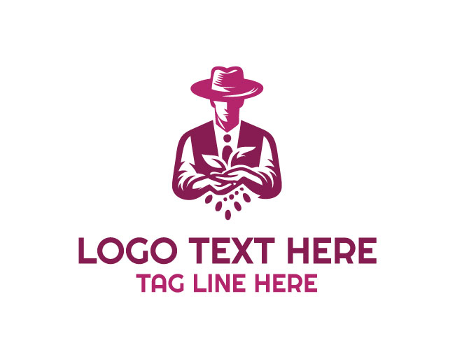 Seed Sower Farmer Farm Crop Logo