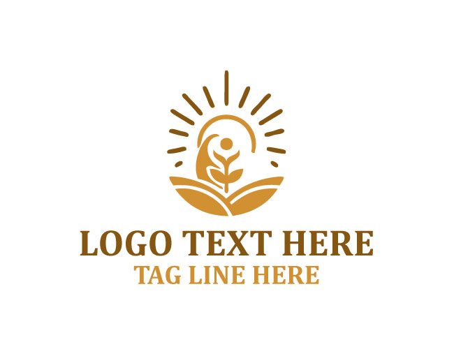 Seed Sower Farmer Natural Farming Logo