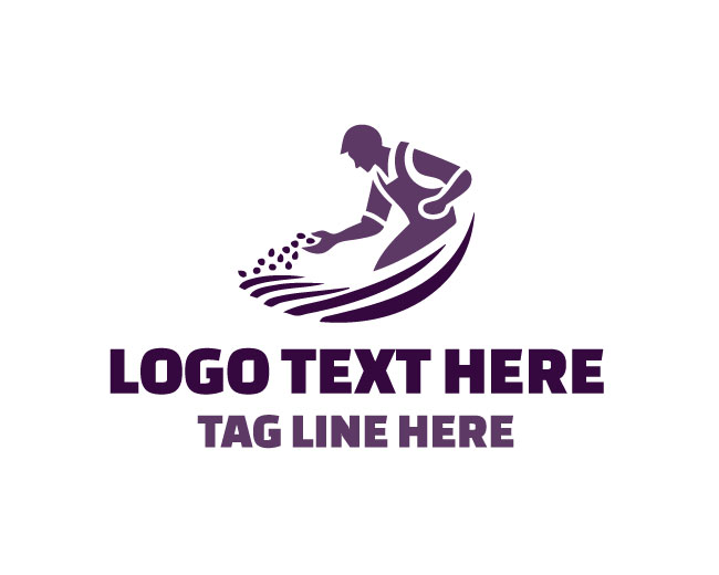  Seed Sower Farmer Soil Growth Logo