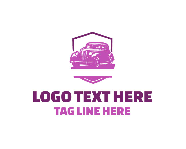 Vintage Car Convertible Logo